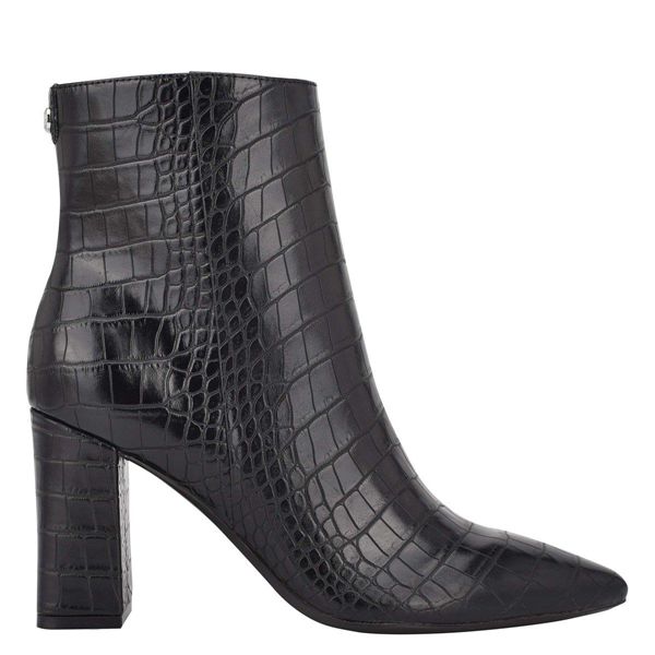 Nine West Cacey 9x9 Heeled Black Ankle Boots | South Africa 90O65-4G25